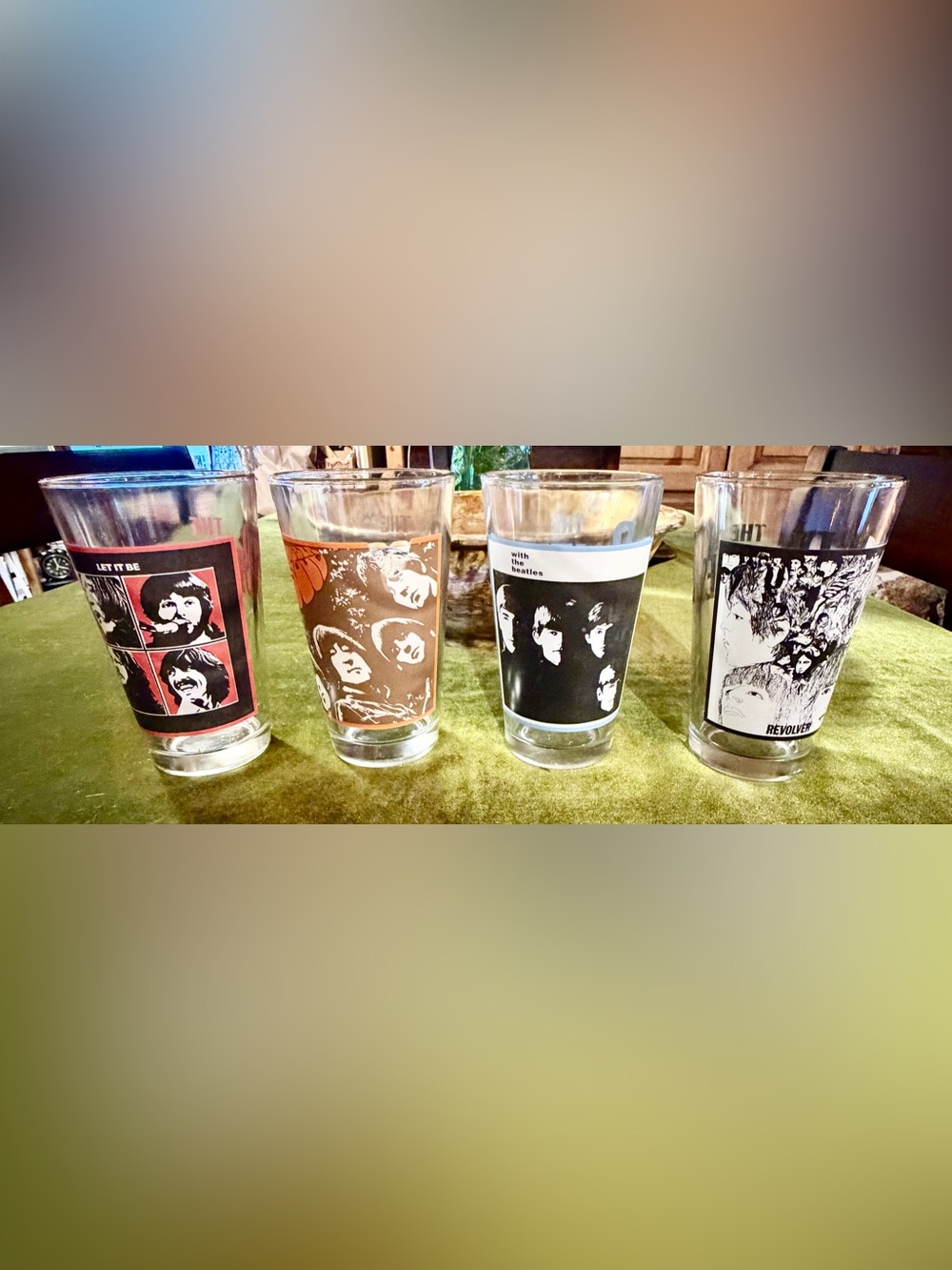 The Beatles 16oz Pint Glass Set of 4 - Album Cover Series